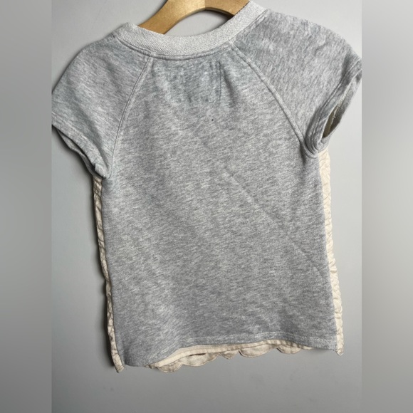 Anthropologie Saturday Sunday Millie Quilted Cut Out Gray Crewneck Top Sz Small - Picture 9 of 10